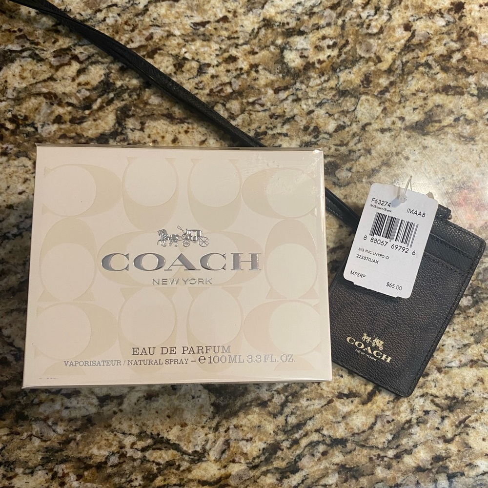 Coach Perfume and ID lanyard
